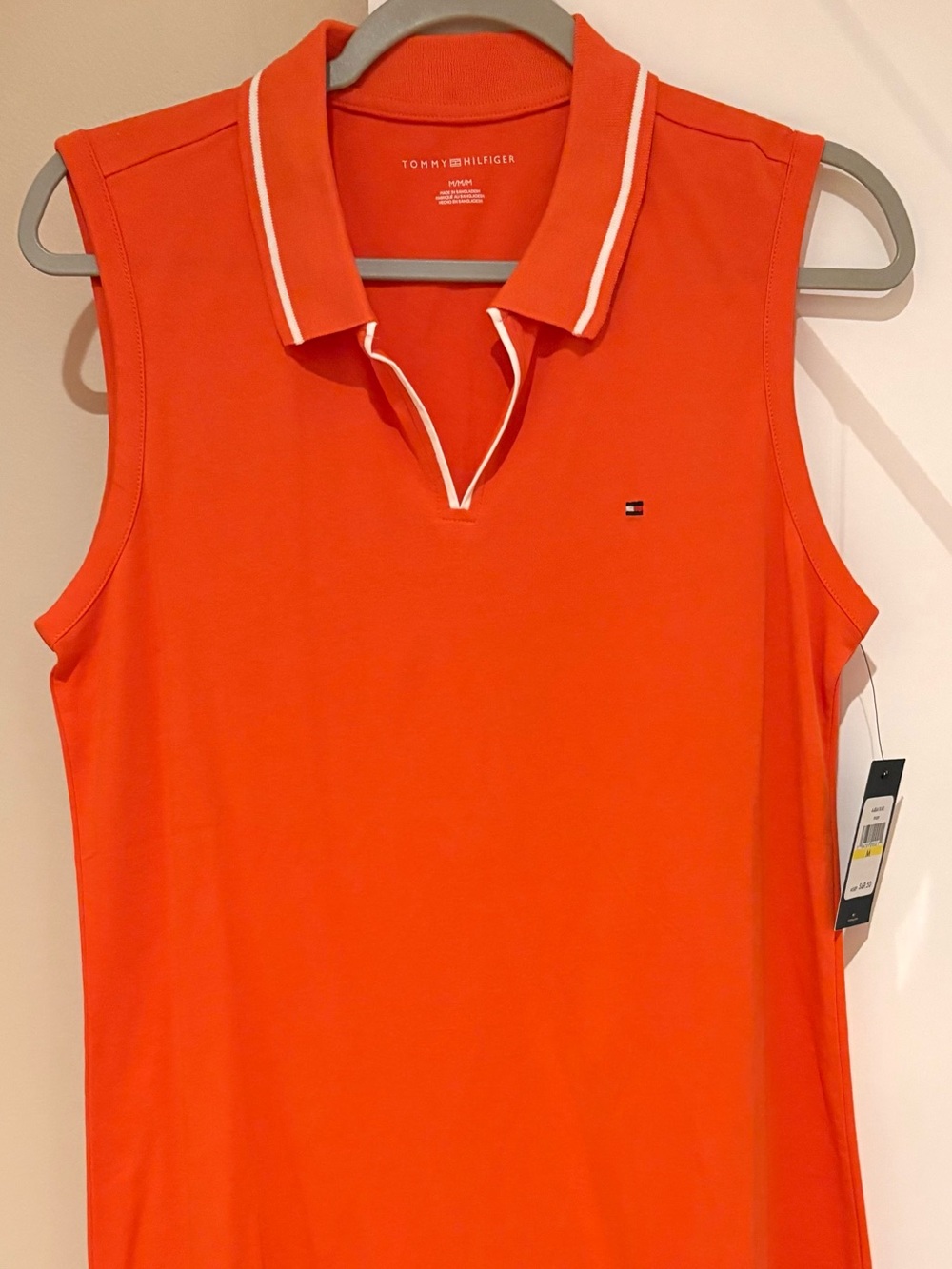 Tommy Hilfiger NWT Orange Sleeveless Polo Dress